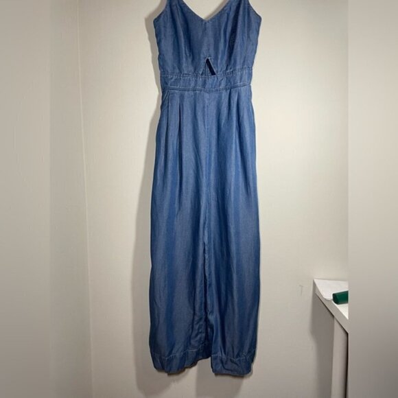 Everlane Denim Sleeveless Jumpsuit size 0 - Picture 3 of 8